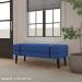 Banco Estofado Viena 1,20m Suede Azul marinho - Inova Decorações