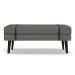 Banco Estofado Viena 1,20m Suede Cinza - Inova Decorações
