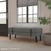 Banco Estofado Viena 1,20m Suede Cinza - Inova Decorações