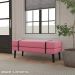 Banco Estofado Viena 1,20m Suede Pink - Inova Decorações