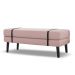 Banco Estofado Viena 1,20m Suede Rosa Bebe - Inova Decorações