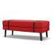 Banco Estofado Viena 1,20m Suede Vermelho - Inova Decorações