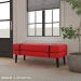 Banco Estofado Viena 1,20m Suede Vermelho - Inova Decorações