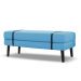 Banco Estofado Viena 1,40m Suede Azul Turquesa - Inova Decorações