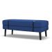 Banco Estofado Viena 1,40m Suede Azul marinho - Inova Decorações
