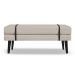 Banco Estofado Viena 1,40m Suede Bege - Inova Decorações