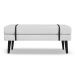 Banco Estofado Viena 1,40m Suede Branco - Inova Decorações