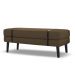 Banco Estofado Viena 1,40m Suede Marrom - Inova Decorações