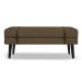 Banco Estofado Viena 1,40m Suede Marrom - Inova Decorações