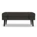 Banco Estofado Viena 1,40m Suede Preto - Inova Decorações