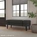 Banco Estofado Viena 1,40m Suede Preto - Inova Decorações