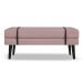 Banco Estofado Viena 1,40m Suede Rose - Inova Decorações