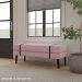 Banco Estofado Viena 1,40m Suede Rose - Inova Decorações