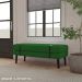 Banco Estofado Viena 1,40m Suede Verde - Inova Decorações