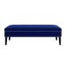 Banco Sofia 1,20m com Tachas Suede Azul Marinho - Inova Decor
