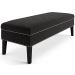 Banco Sofia 1,20m com Tachas Suede Preto - Inova Decor