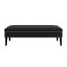 Banco Sofia 1,20m com Tachas Suede Preto - Inova Decor