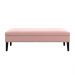 Banco Sofia 1,20m com Tachas Suede Rosa Bebe - Inova Decor