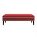 Banco Sofia 1,20m com Tachas Suede Vermelho - Inova Decor