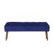 Banco estofado Rubi 1,20m Suede Azul Marinho - Inova Decor