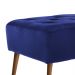 Banco estofado Rubi 1,20m Suede Azul Marinho - Inova Decor