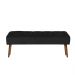 Banco estofado Rubi 1,20m Suede Preto - Inova Decor