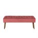 Banco estofado Rubi 1,20m Suede Rose - Inova Decor