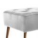 Banco estofado Rubi 1,40m Suede Branco - Inova Decor