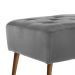 Banco estofado Rubi 1,40m Suede Cinza - Inova Decor