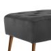 Banco estofado Rubi 1,40m Suede Grafite - Inova Decor