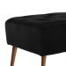 Banco estofado Rubi 1,40m Suede Preto - Inova Decor