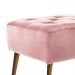 Banco estofado Rubi 1,40m Suede Rosa Bebe - Inova Decor