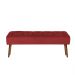 Banco estofado Rubi 1,40m Suede Vermelho - Inova Decor