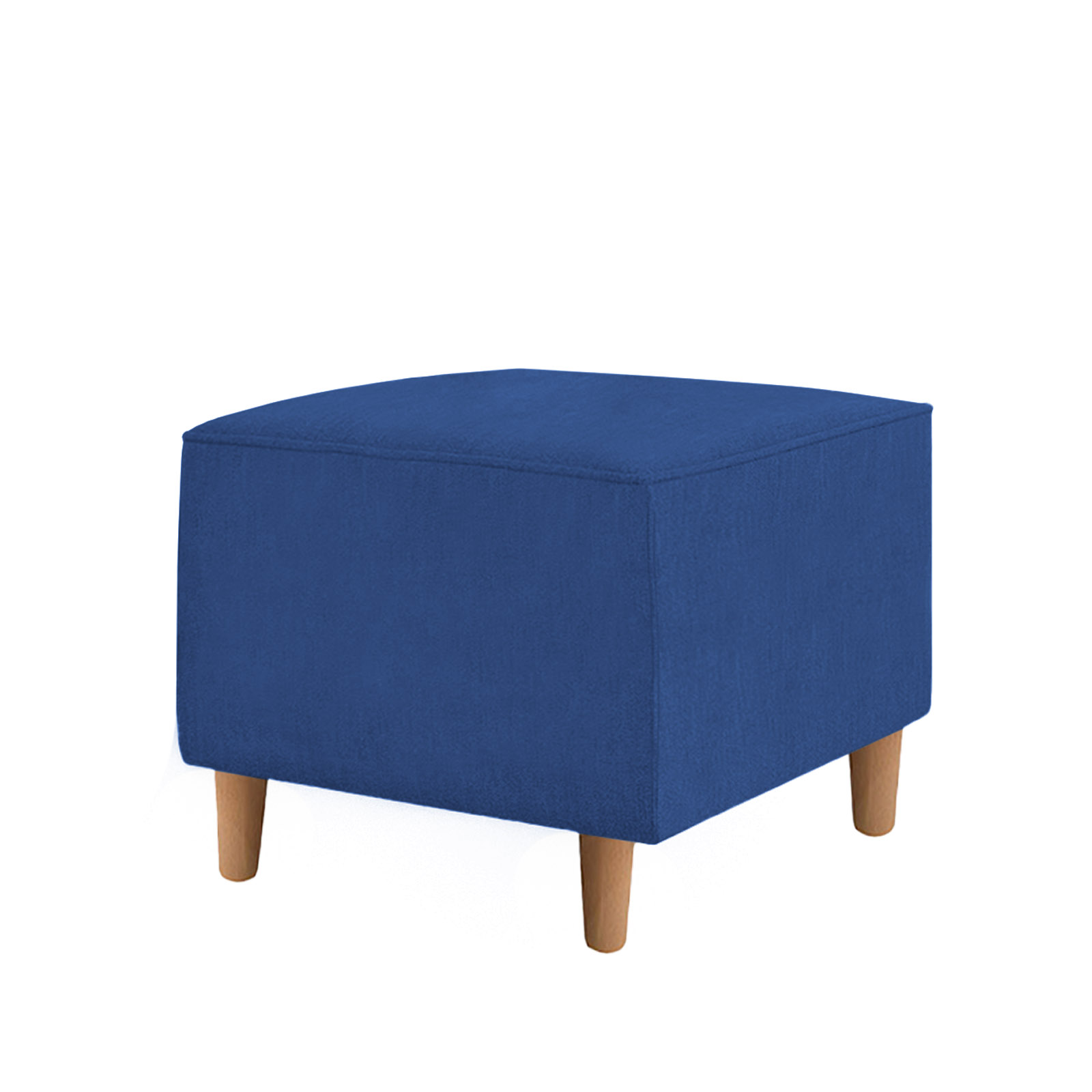 Kit Amamentação Poltrona + Puff + Almofada Julia Suede Azul Marinho