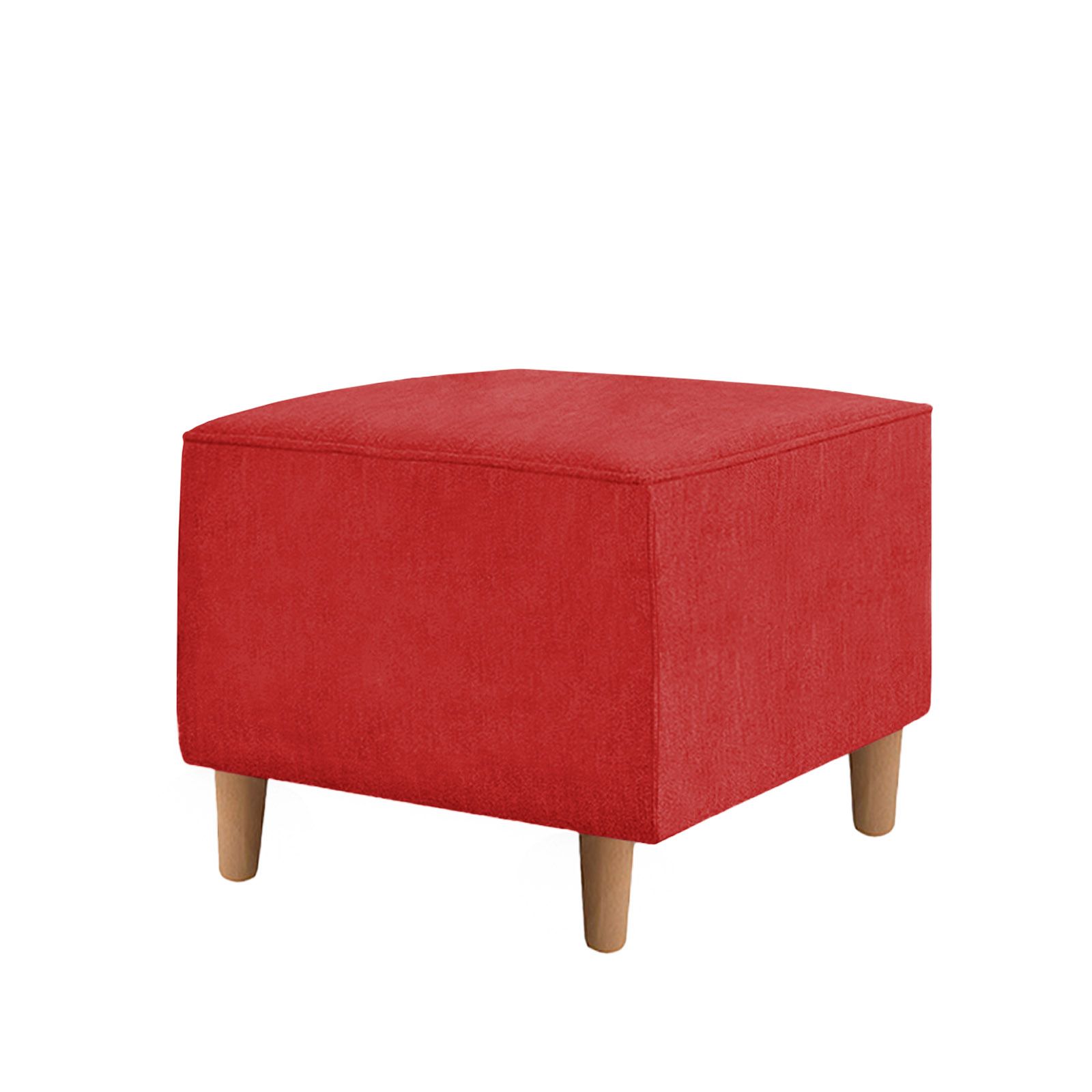 Kit Amamentação Poltrona + Puff + Almofada Julia Suede Vermelho