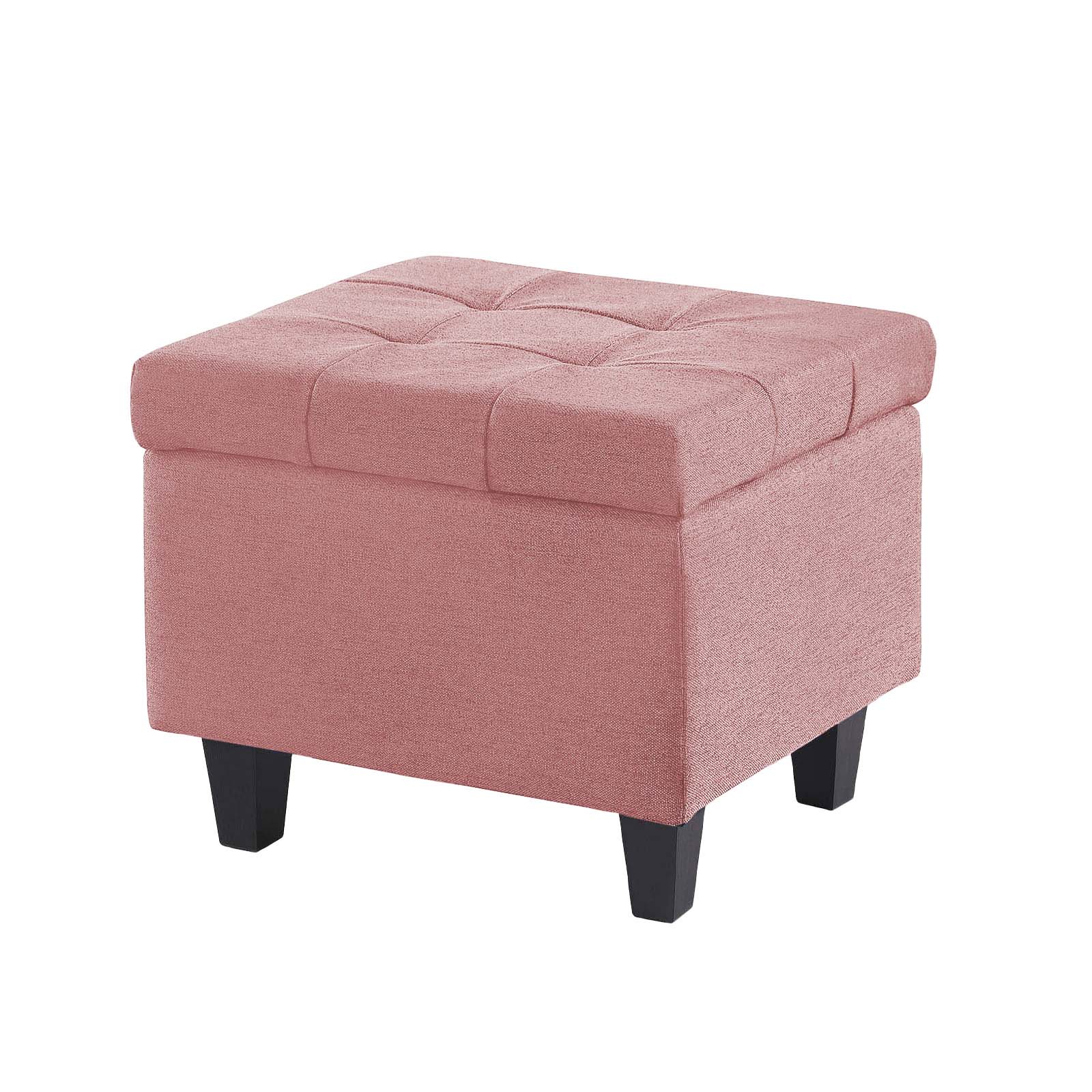 Kit Recamier Madri 1,20m + 2 Puff Suede Rose - Inova Decor