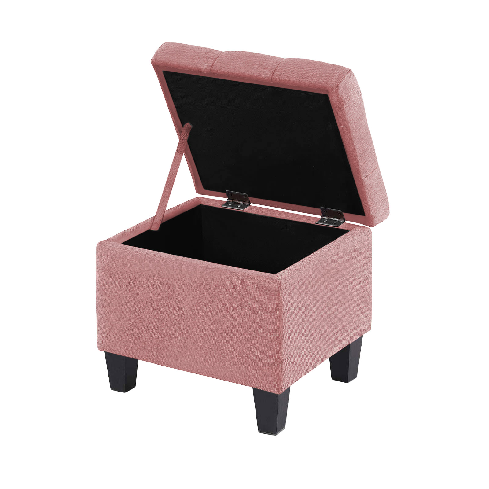 Kit Recamier Madri 1,20m + 2 Puff Suede Rose - Inova Decor