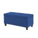 Kit Recamier Madri 1,40m + 2 Puff Suede Azul Marinho - Inova Decor