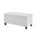 Kit Recamier Madri 1,60m + 2 Puff Suede Branco - Inova Decor
