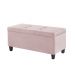 Kit Recamier Madri 1,60m + 2 Puff Suede Rosa Bebe - Inova Decor