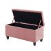 Kit Recamier Madri 1,60m + 2 Puff Suede Rose - Inova Decor
