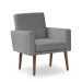 Poltrona Decorativa Nina Linho Cinza - Inova Decor
