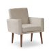 Poltrona Decorativa Nina Suede Bege - Inova Decor