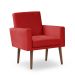 Poltrona Decorativa Nina Suede Vermelho - Inova Decor