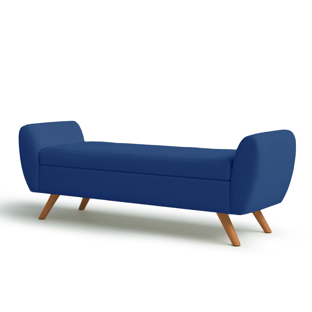 Recamier Bau Italia 1,20m Suede Azul Marinho  - Inova Decor