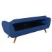 Recamier Bau Italia 1,40m Suede Azul Marinho  - Inova Decor