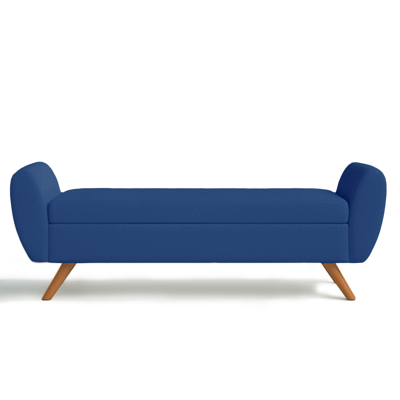 Recamier Bau Italia 1,40m Suede Azul Marinho  - Inova Decor