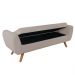 Recamier Bau Italia 1,40m Suede Bege  - Inova Decor