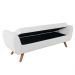 Recamier Bau Italia 1,40m Suede Branco  - Inova Decor