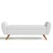 Recamier Bau Italia 1,40m Suede Branco  - Inova Decor